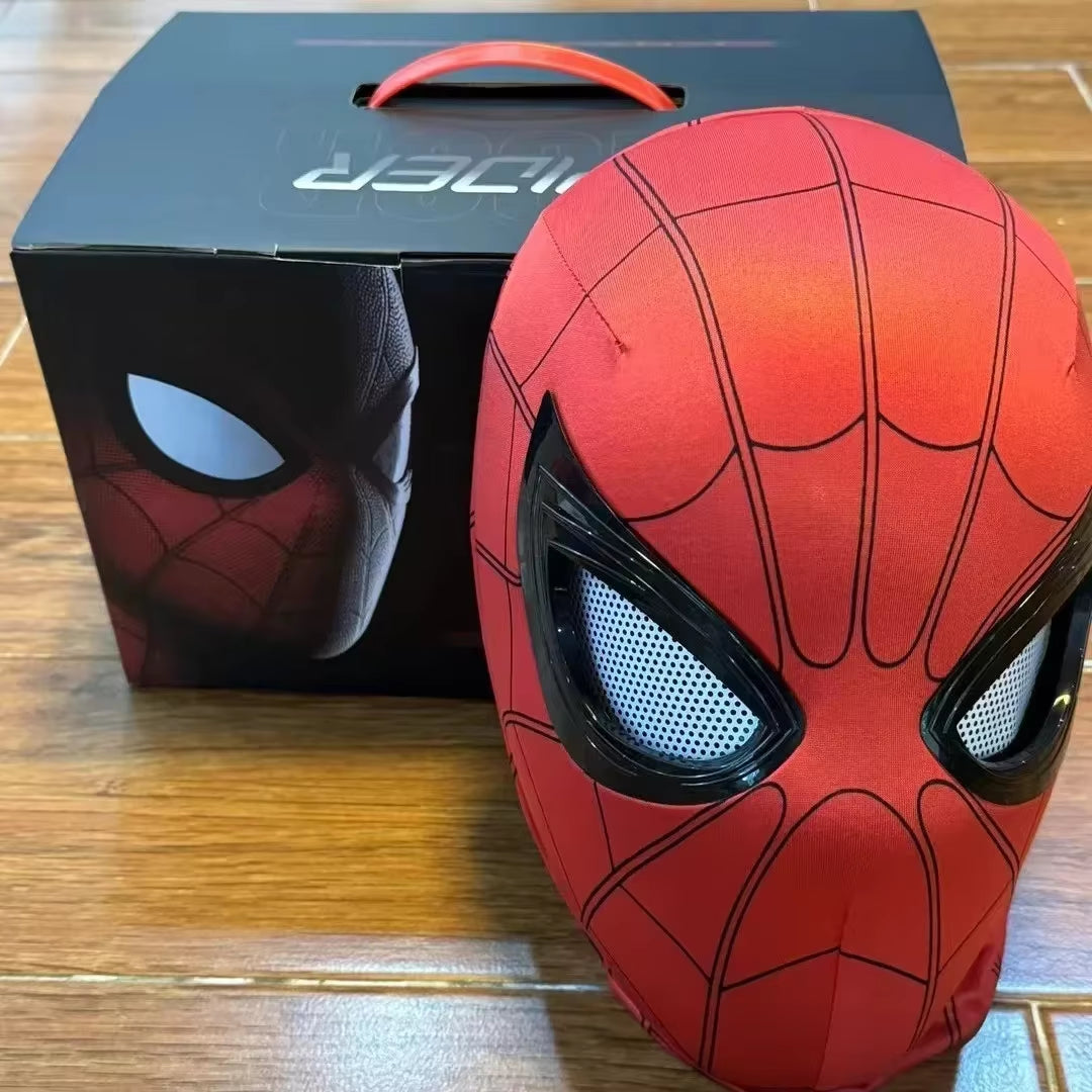 New Mascara Miles Spiderman Headgear Cosplay Moving Eyes Electronic Mask 1:1 Remote Control Creative Cool Adult Kid Toys Gifts