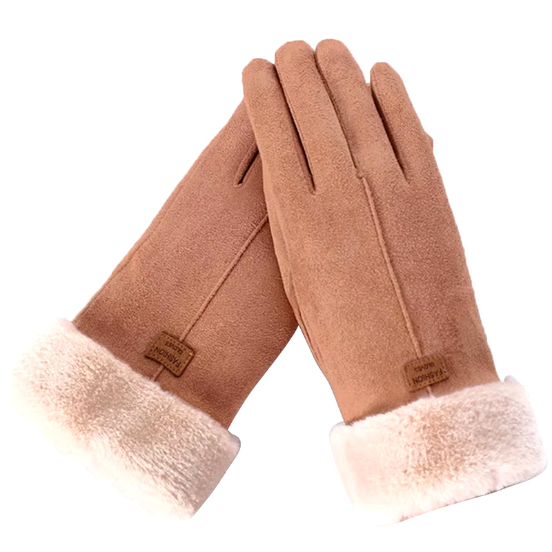 New Fashion Gloves Autumn Winter Cute Furry Warm Mitts Full Finger Mittens Women Outdoor Sport Female Gloves Screen