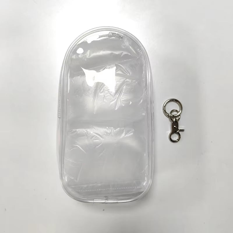 Clear Outdoor Bag for 18Cm Cartoon Plush Dolls AC Toys Transparent Mini Kawaii Pouch for Keychain Doll Anime Figure Garage Kit