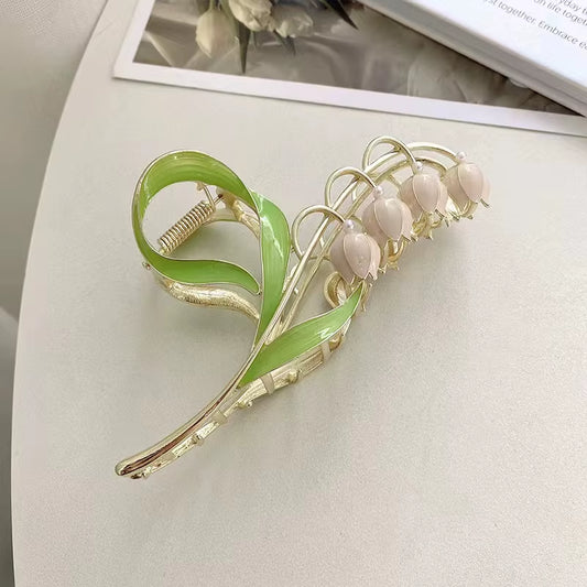 Elegant Hair Claw Bluebell Flower Hair Clip Hair Accessories Frog Buckle Hairpin Claws Clip Ornament Women Girls 2022 New Style